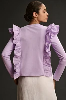 English Factory Long-Sleeve Ruffle Top