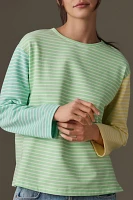 English Factory Long-Sleeve Contrast Striped Top