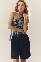Sarah Hann One-Shoulder Ruched Scarf Top