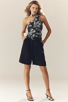 Sarah Hann One-Shoulder Ruched Scarf Top