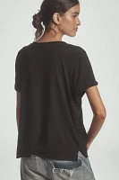 The Quinn Short-Sleeve V-Neck Tee by Pilcro