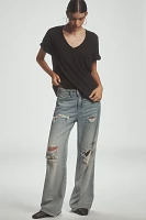 The Quinn Short-Sleeve V-Neck Tee by Pilcro