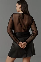 Sarah Hann Emma Long-Sleeve Mesh Top
