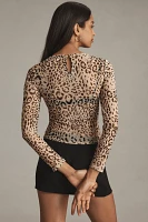 Sarah Hann Emma Leopard Mesh Top