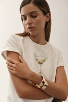 By Anthropologie Cocktail Hour Graphic Tee