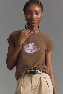 By Anthropologie Western Hat Graphic Tee