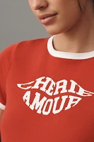 By Anthropologie Cherie Amour Graphic Baby Tee