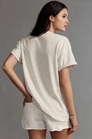 By Anthropologie Bear Cotton Boyfriend Tee
