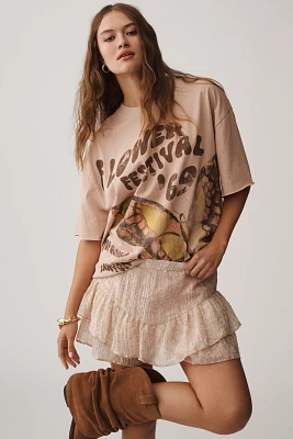 By Anthropologie Oversized Flower Festival Graphic Tee