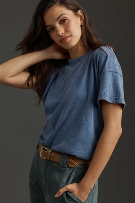 The Jordyn Perfect Oversized Cotton-Slub Tee by Pilcro