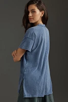 The Jordyn Perfect Oversized Cotton-Slub Tee by Pilcro