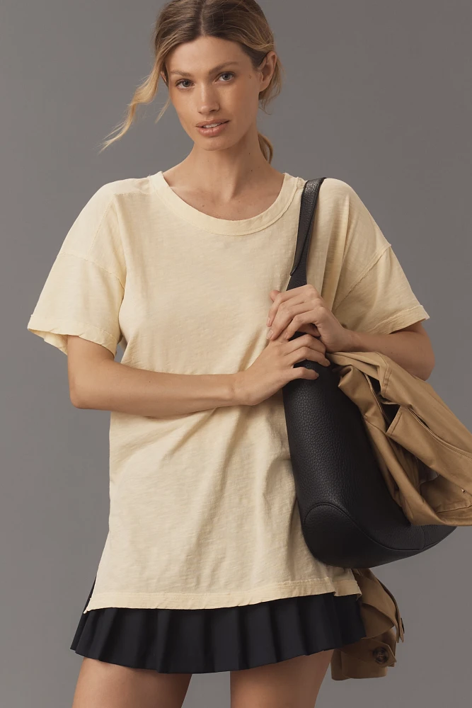 The Jordyn Perfect Oversized Cotton-Slub Tee by Pilcro