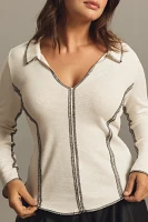 Pilcro Stitched Long-Sleeve Top