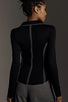 Pilcro Stitched Long-Sleeve Top