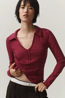 Pilcro Stitched Long-Sleeve Top