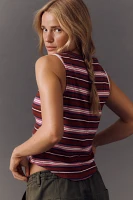The Andie Ribbed Henley Top by Pilcro: Sleeveless Edition