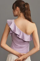 Maeve One-Shoulder Ruffled Top