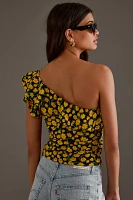 Maeve One-Shoulder Ruffled Top
