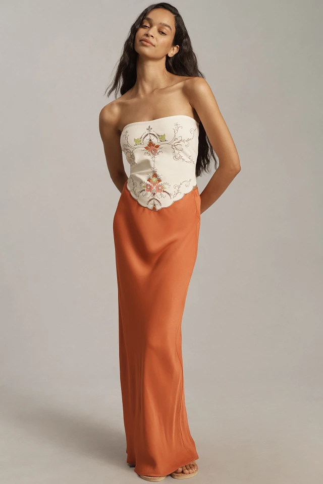 By Anthropologie Embroidered Cutwork Hanky-Hem Tube Top at MarketFair  Shoppes in Princeton, NJ