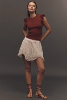 Maeve Ribbed Ruffle Tank Top