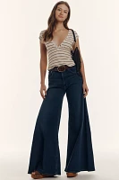 The Andie Scoop-Neck Ribbed Henley Top by Pilcro: Short-Sleeve Snap Edition
