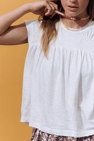 By Anthropologie Smocked Yoke Top