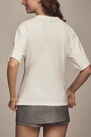 By Anthropologie Short-Sleeve Fitted Waist Top
