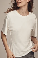 By Anthropologie Short-Sleeve Fitted Waist Top