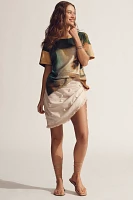 The Jordyn Cotton-Slub Crew-Neck Oversized Tee by Pilcro