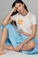 The Bennie Cotton-Slub Crew-Neck Tee by Pilcro: Watercolor Edition