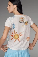 The Bennie Cotton-Slub Crew-Neck Tee by Pilcro: Watercolor Edition