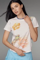 The Bennie Cotton-Slub Crew-Neck Tee by Pilcro: Watercolor Edition