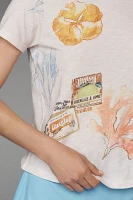 The Bennie Cotton-Slub Crew-Neck Tee by Pilcro: Watercolor Edition