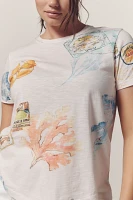The Bennie Cotton-Slub Crew-Neck Tee by Pilcro: Watercolor Edition