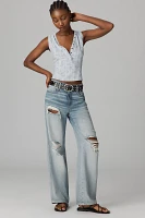Pilcro V-Neck Pointelle Tank