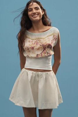 By Anthropologie Twofer Off-the-Shoulder Scarf Top
