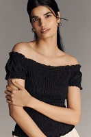 Maeve Off-The-Shoulder Smocked Top