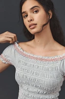 Maeve Off-The-Shoulder Smocked Top