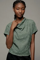 By Anthropologie Textured Funnel-Neck Top