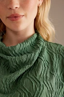 By Anthropologie Textured Funnel-Neck Top