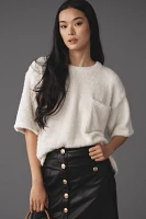 By Anthropologie Short-Sleeve Oversized Knit Top