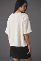 By Anthropologie Short-Sleeve Oversized Knit Top