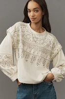 Pilcro Rhinestone Sweatshirt