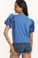 Maeve Ruffled Puff-Sleeve Tee