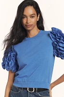 Maeve Ruffled Puff-Sleeve Tee