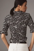 Maeve Smocked Button-Front Top