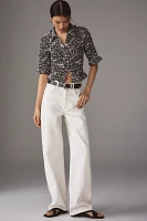 Maeve Smocked Button-Front Top