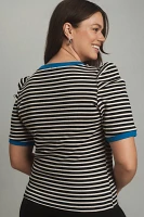 Maeve Puff-Sleeve Striped Top