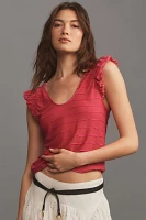 By Anthropologie Pom Bubble-Sleeve Tank