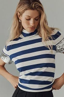 Maeve Turtleneck Sequin Baby Tee